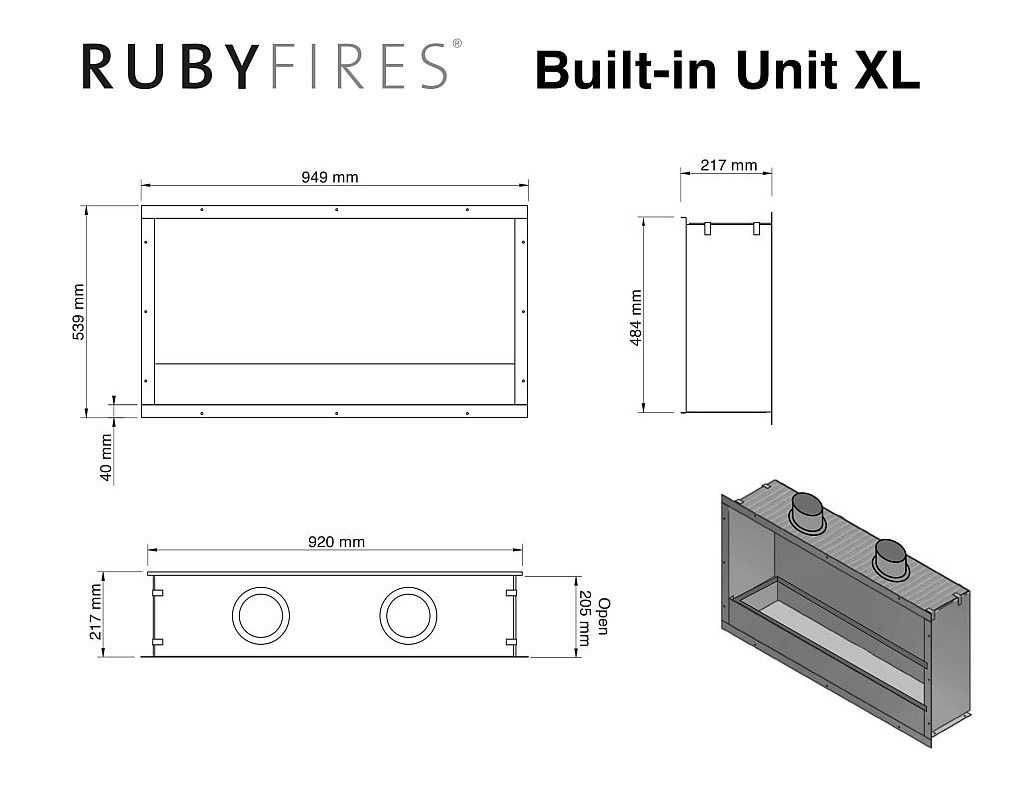 Biokominek Ruby Fires XL