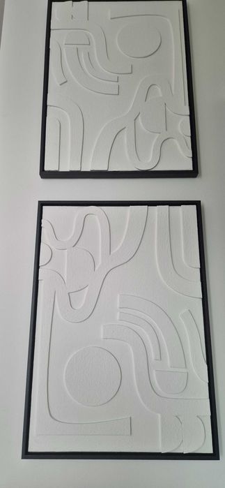 Obraz 3D dwa obrazy 50x70cm abstrakcja