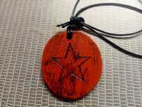 Pendurante rodela de madeira "Estrela"