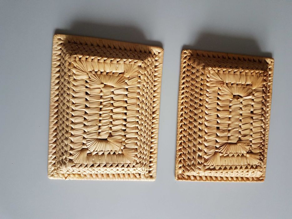 Koszyk na pieczywo  24x18 cm z czasów PRL (2 sztuki)