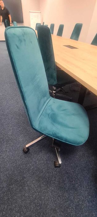 Fotel konferencyjny Bejot Lumi gabinetowy turkusowy fotele krzesła