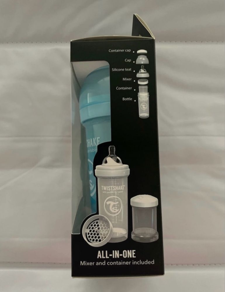 Twistshake Butelka Antykolkowa 260ml Pearl Blue+ 4 butelki GRATI
