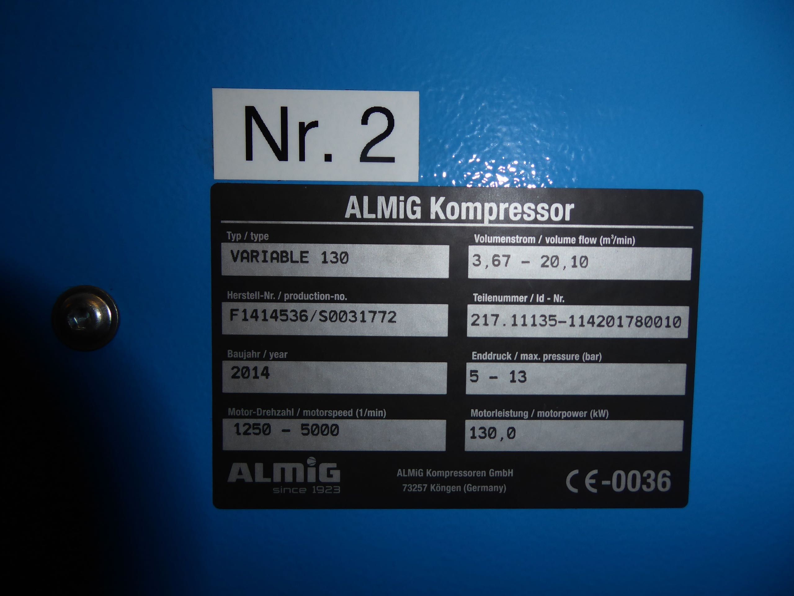 Kompresor ALMIG Variable 130kW