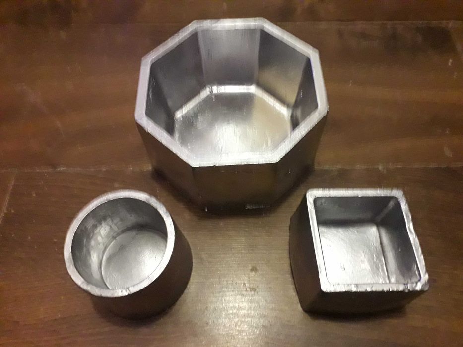 osłonki doniczki świeczniki popielniczka zestaw 3 sztuk