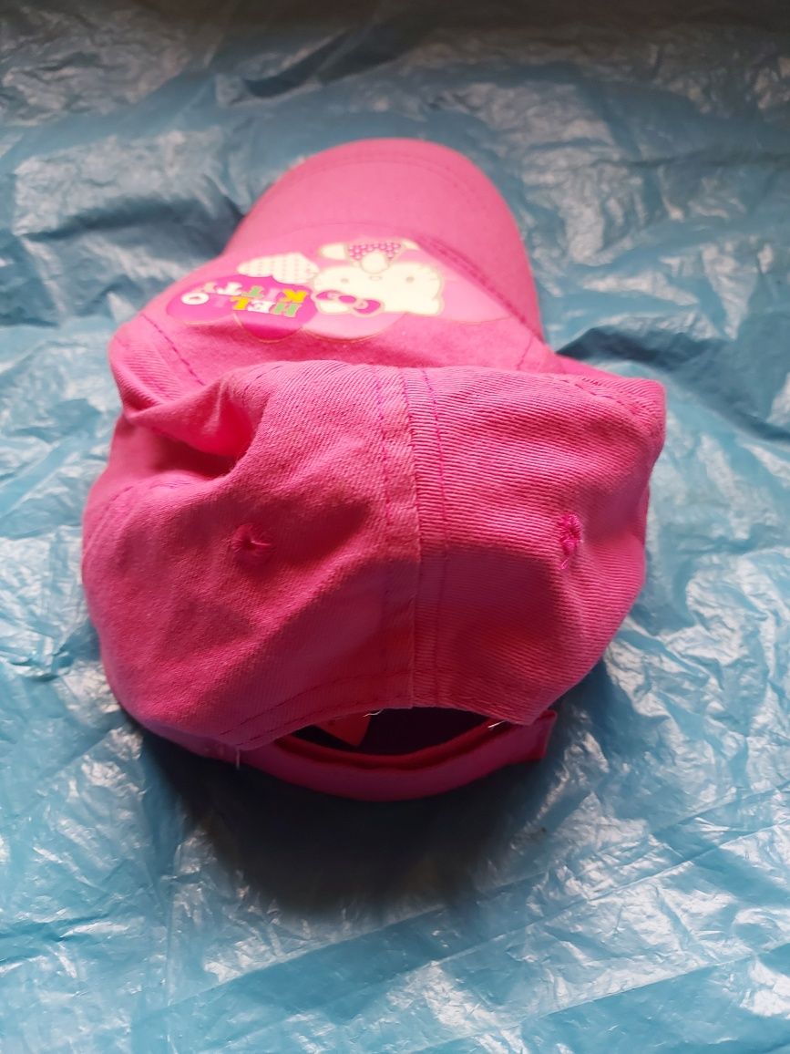 Czapka z daszkiem dziewczęca róż HELLO KITTY rozmiar 54 firma SAWRIO
