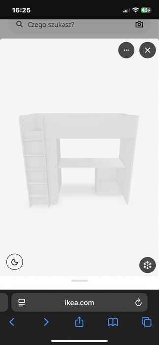 Łóżko piętrowe z biurkiem SMASTAD