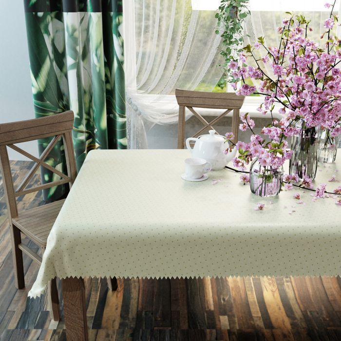 Obrus hydrofobowy Kropki 100x160cm krem 100 x 160 [cm]