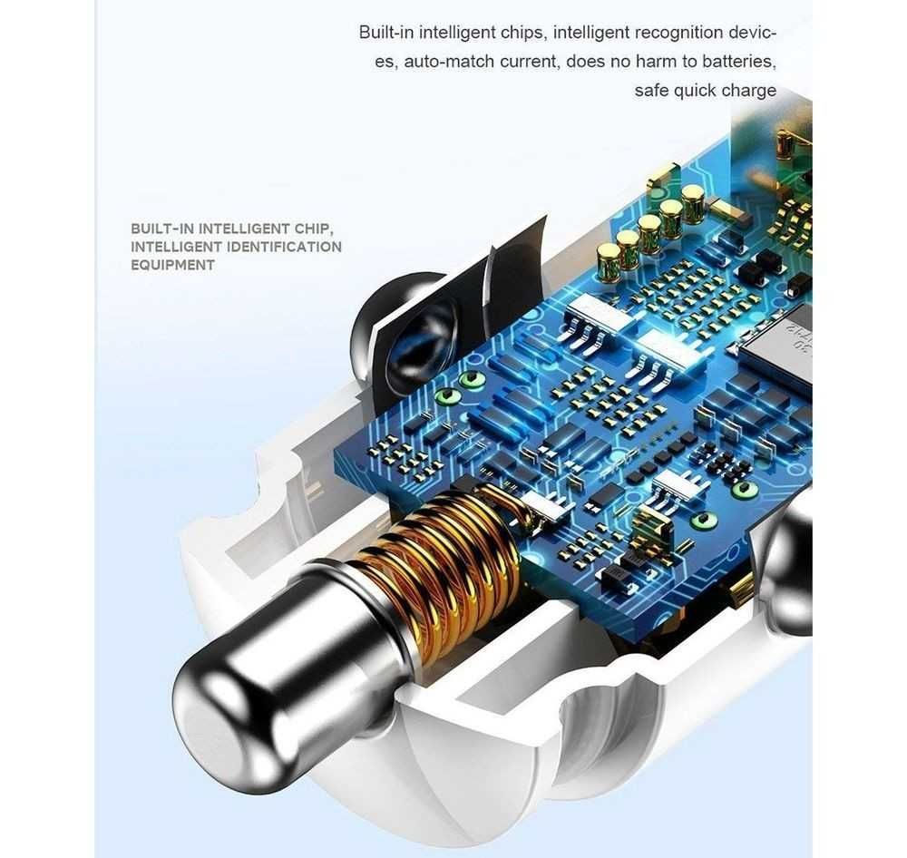 Baseus Szybka Ładowarka samochodowa 30W USB USB-C typ C Samsung iPhone