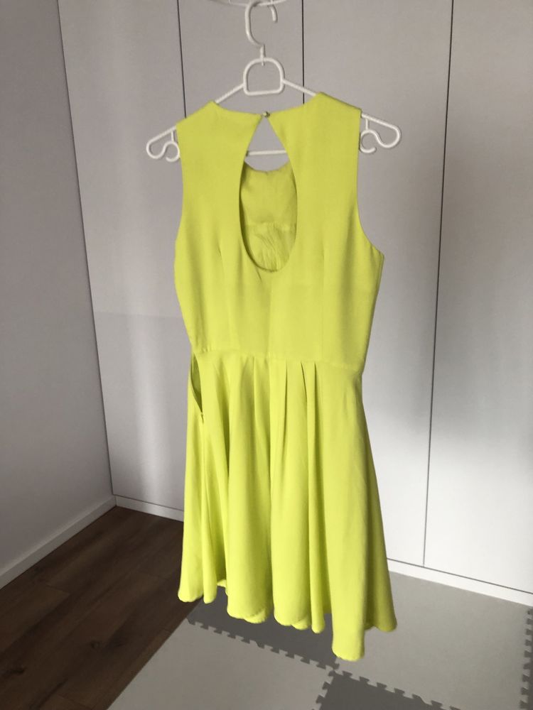 Sukienka limonkowa Mohito rozm 34 XS