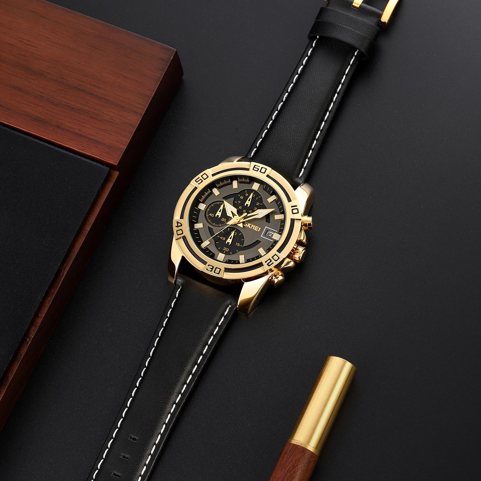 zegarek męski skmei 9156gdbk + box