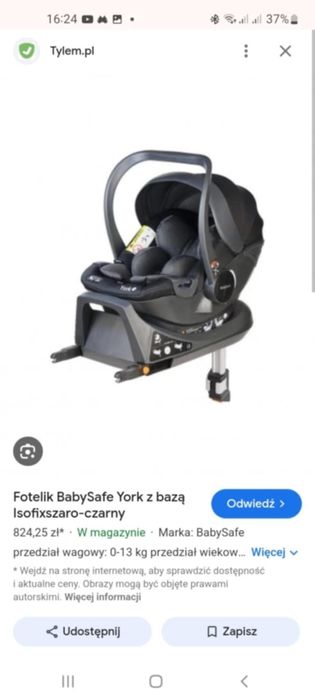 Nosidełko york plus baza isofix
