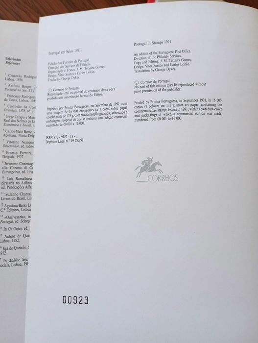 Livro de selos Portugal 1991