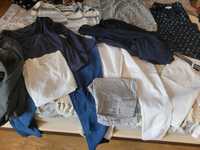 Ubrania w rozmiarze L 40 swetry, koszule, spodnie, bluzki 11 sztuk