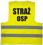 kamizelka odblaskowa, kamizelka z nadrukiem, straż osp