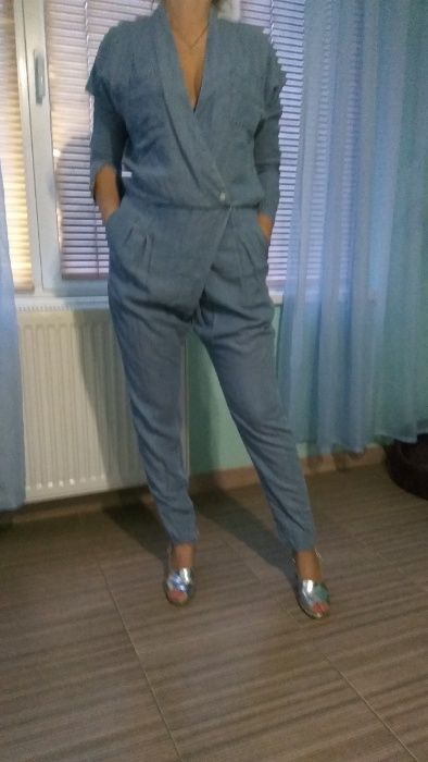 Джинсовый комбинезон брючный комбез джисовый noa noa