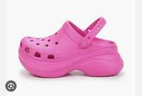 Кроксы crocs розовые на платформе