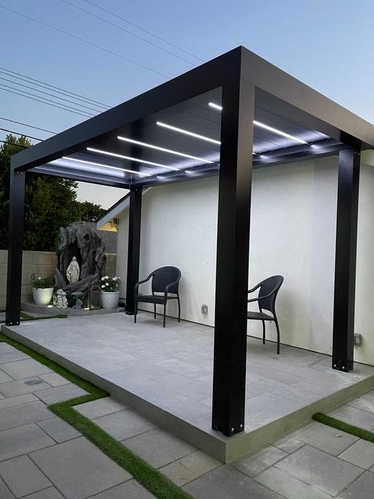 Pergola Ogrodowa 4x5 Zadaszenie Tarasu Lamele Zdalne Model PREMIUM