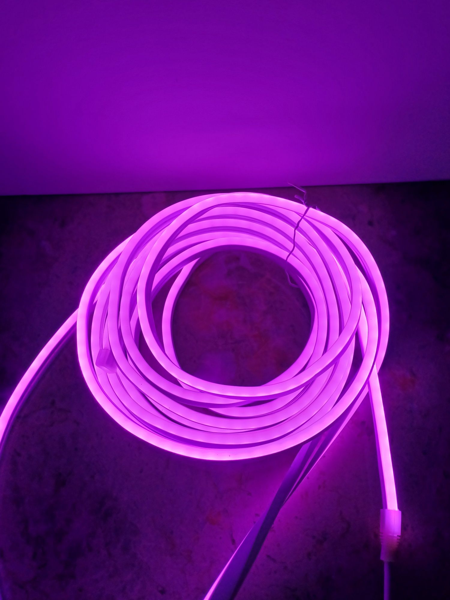 Kit de fita de LED neon flexível com adaptador AC/DC