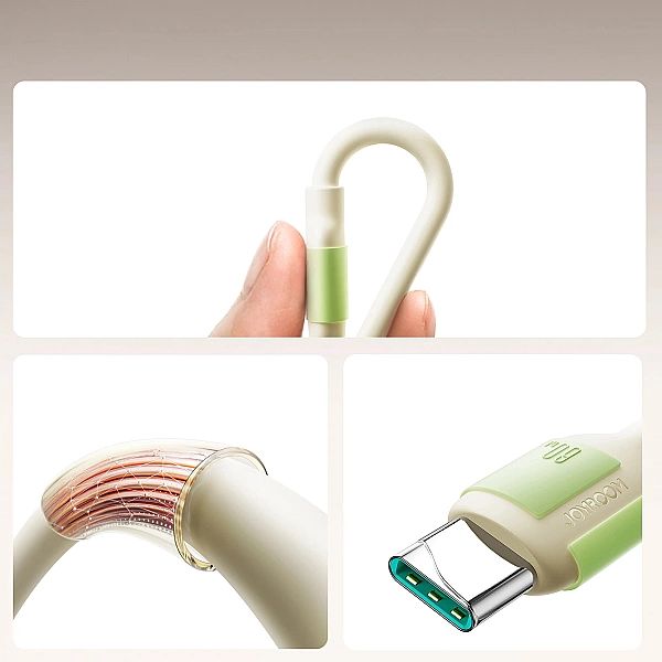 Kabel Joyroom S-A53/60W USB-C - USB-C z fluorescencyjną końcówką 2 m -