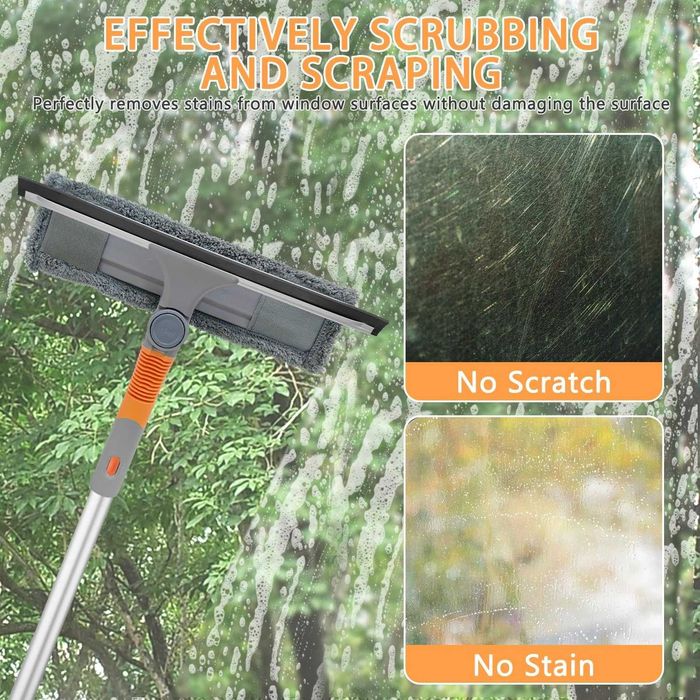 Myjka do szyb teleskopowa od 23 cm do 200 cm, ściągaczka do okien