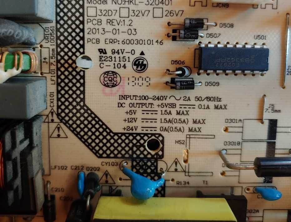 PSU impulsowy zasilacz SMPS POWER BOARD 5V 12V 24V LED2601 MANTA