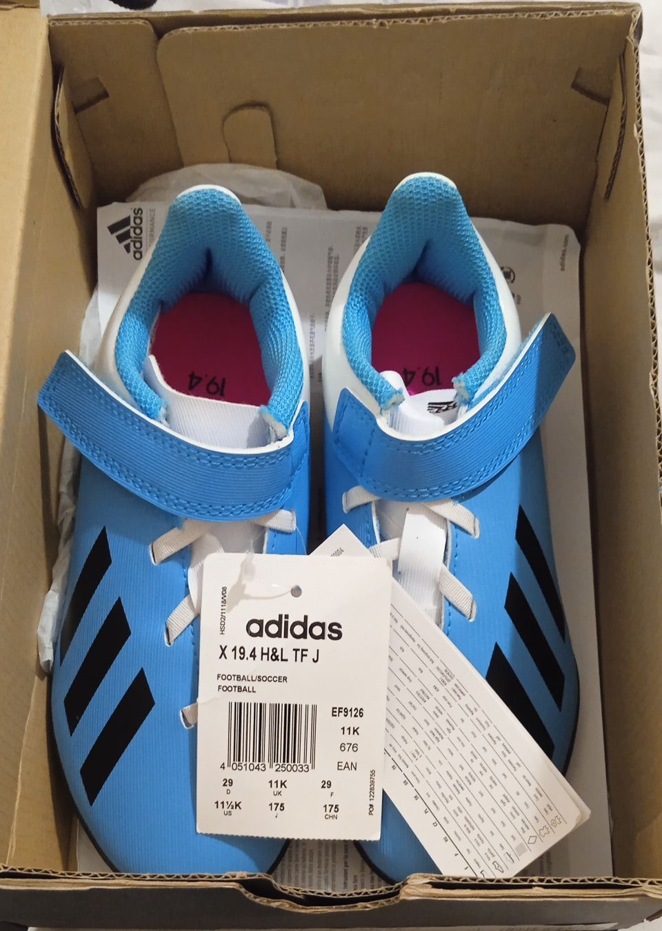 Бутси adidas блакитні