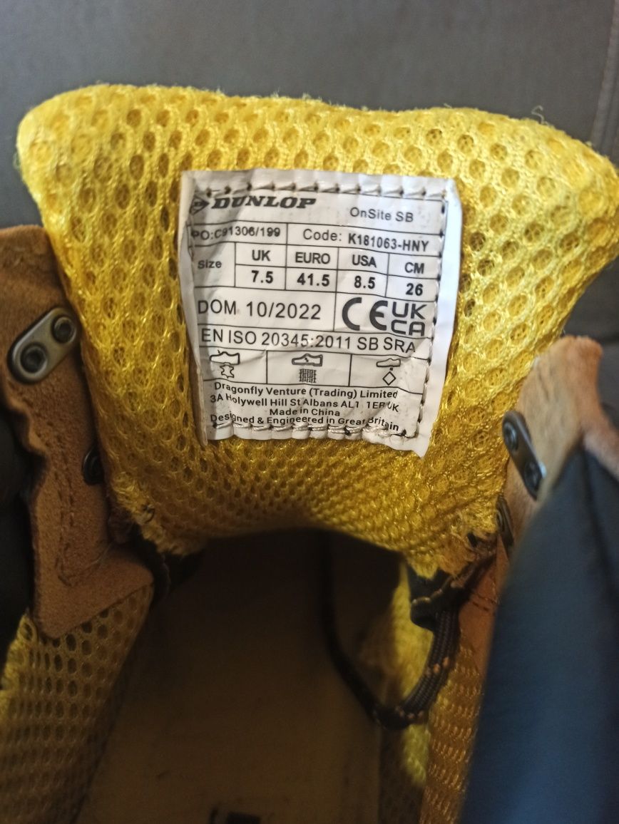 Робочі ботинки 26см Dunlop размер 41 41.5