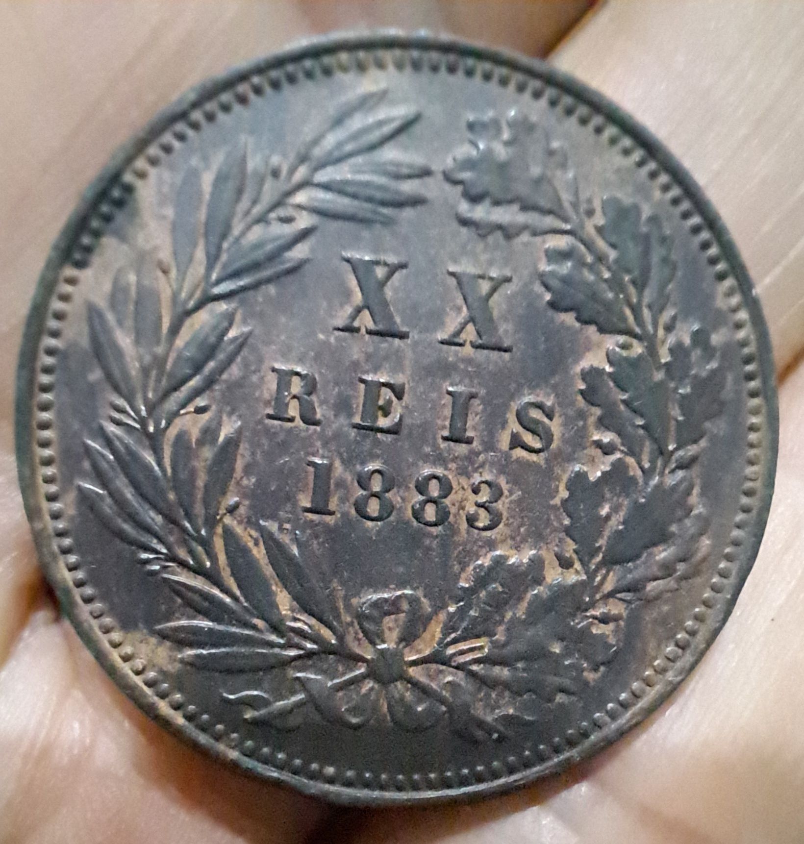 Moeda d. Luiz XX REIS 1883