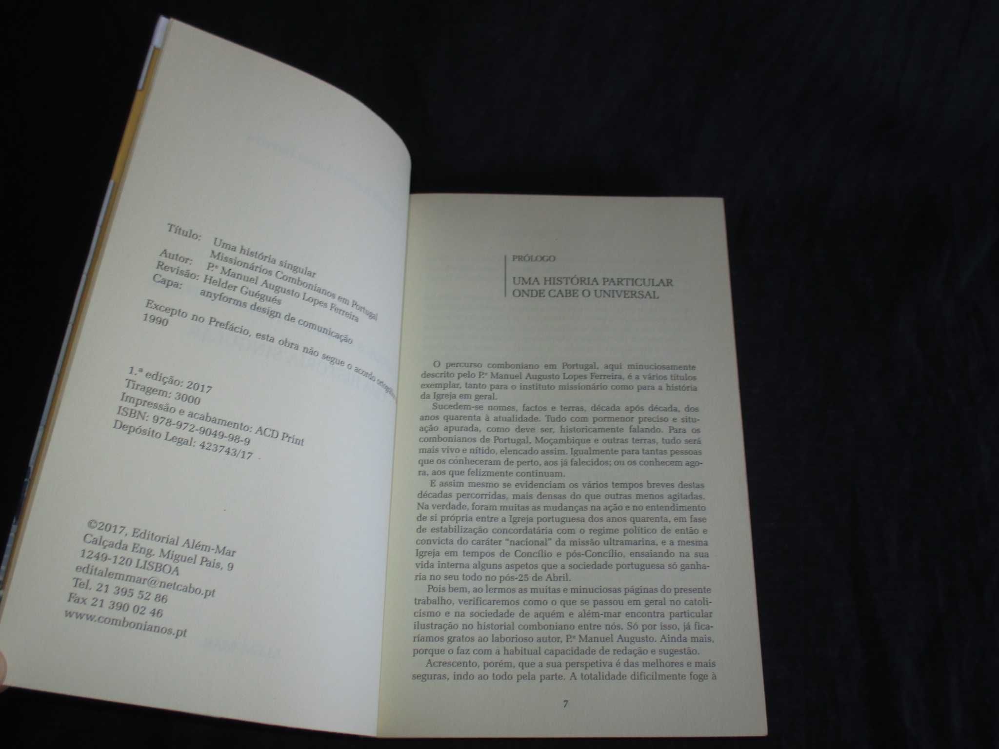 Livro Uma História Singular Missionários Combonianos em Portugal