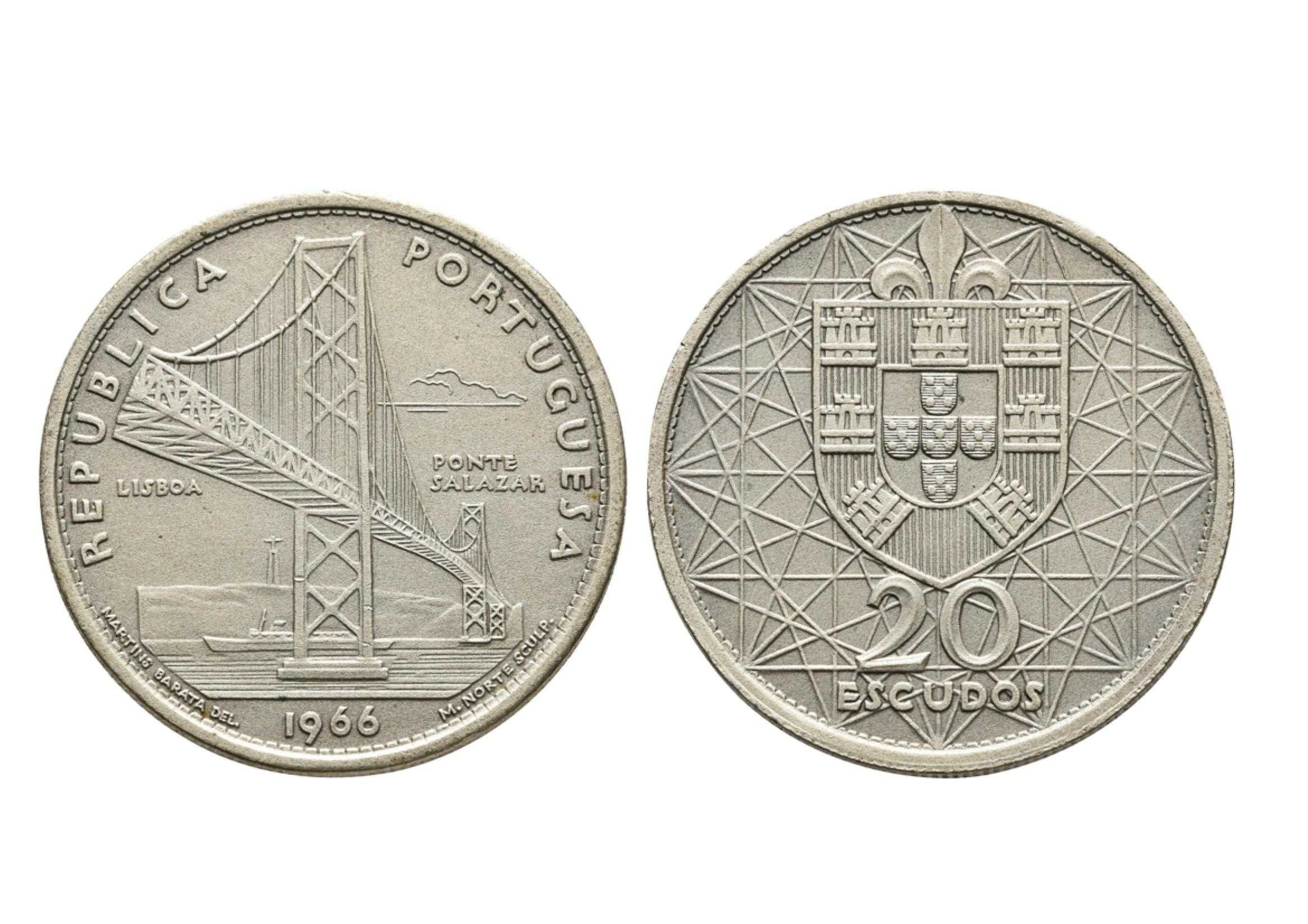 PRATA - Moeda 20$00 Ponte Salazar