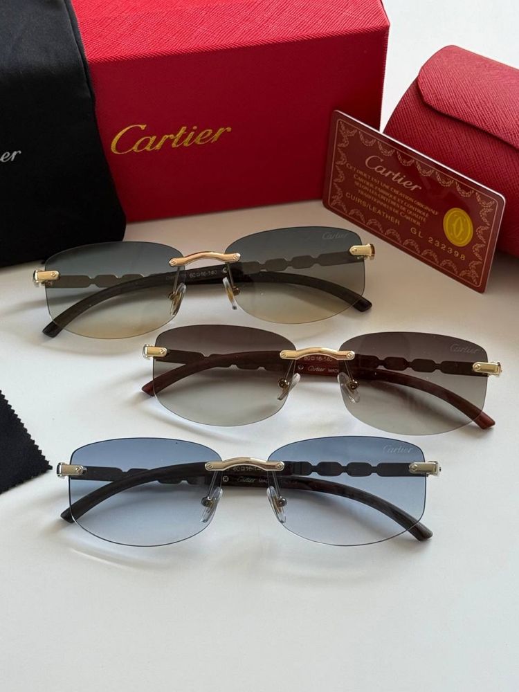 Окуляри прямокутні Cartier картьє унісекс чоловічі жіночі чорні сині