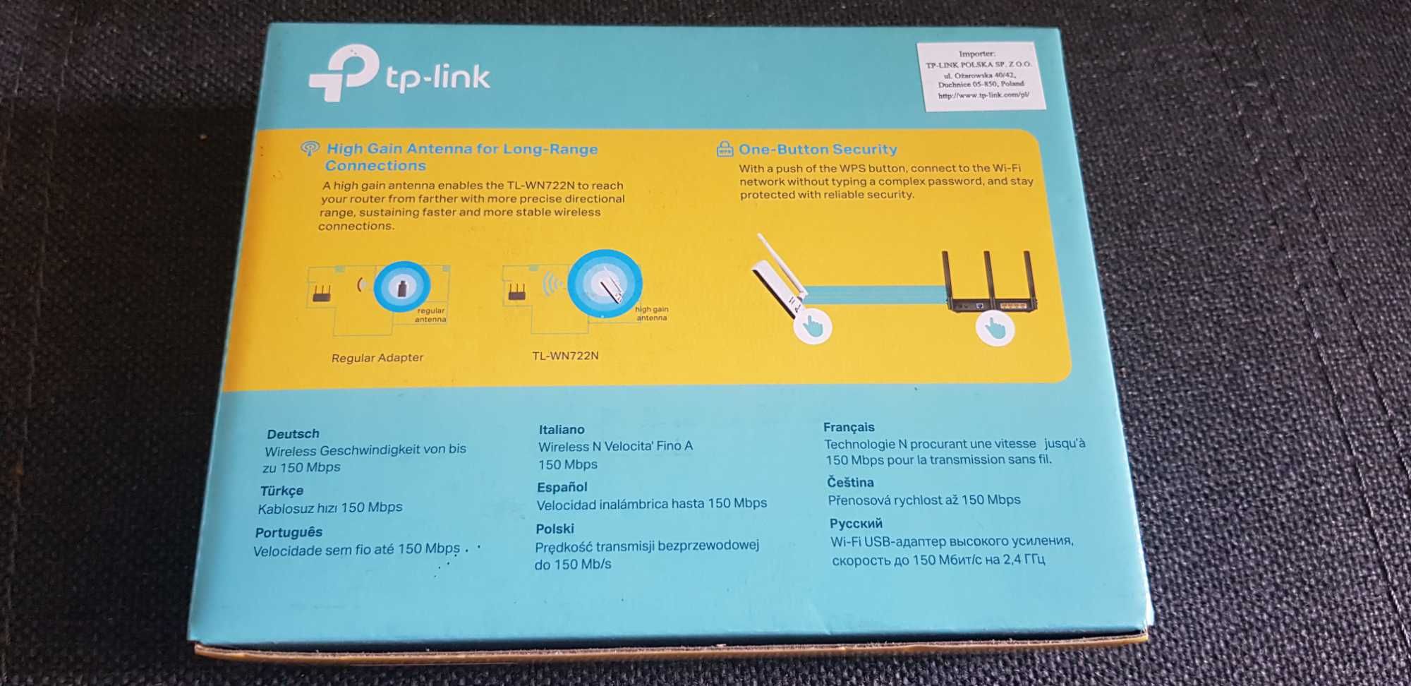 Karta sieciowa Wi-Fi USB - TP-Link TL-WN722N