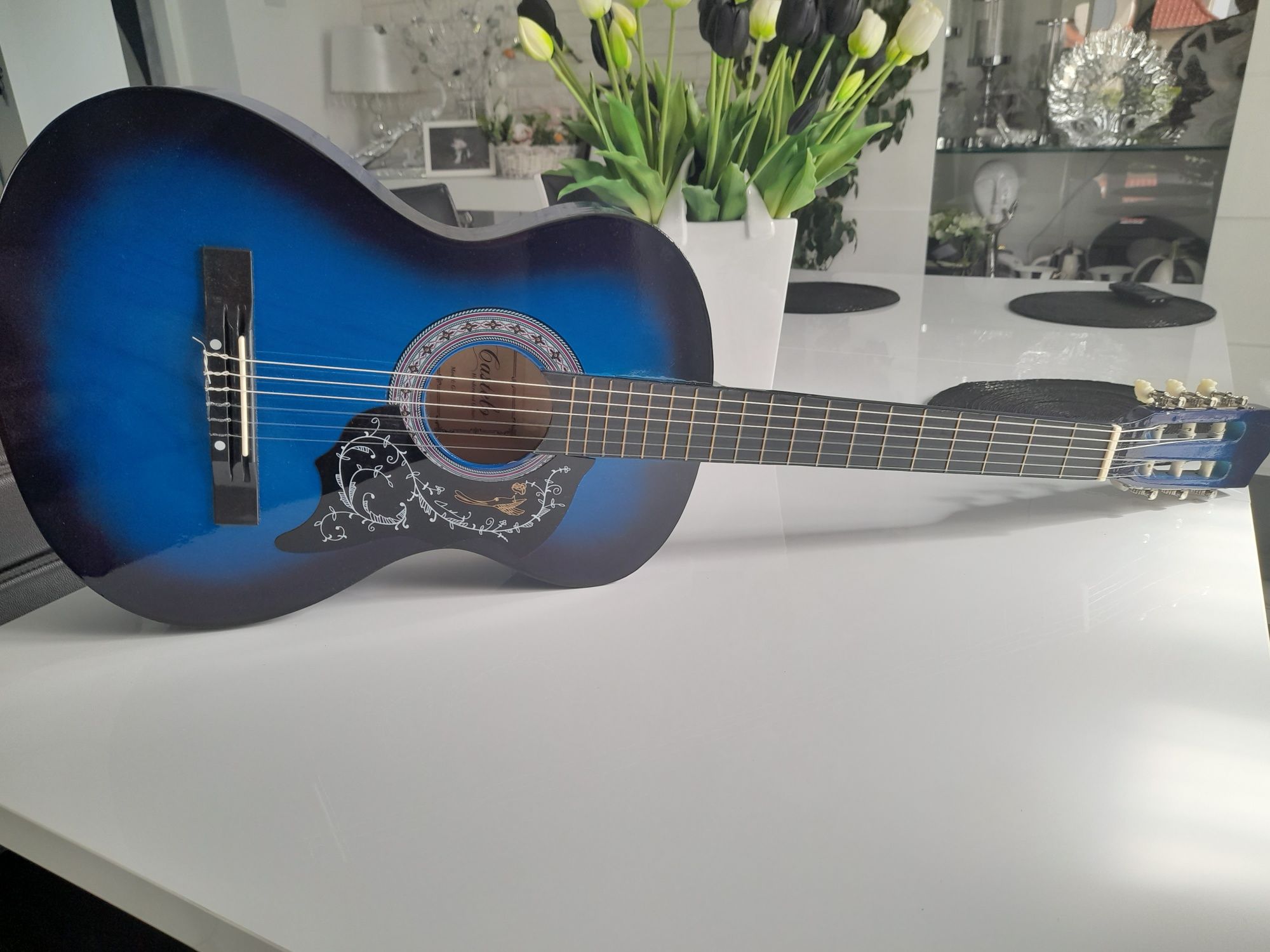 Gitara klasyczna castelo g1 rozmiar 3/4 niebieski połysk