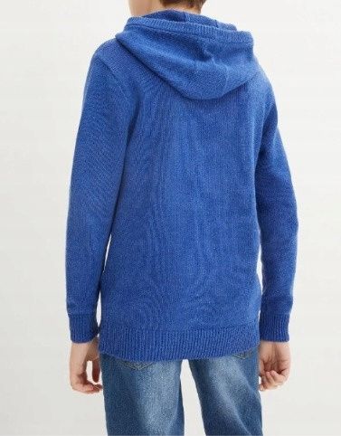 B.P.C sweter młodzieżowy z kapturem szafirowy 176/182.