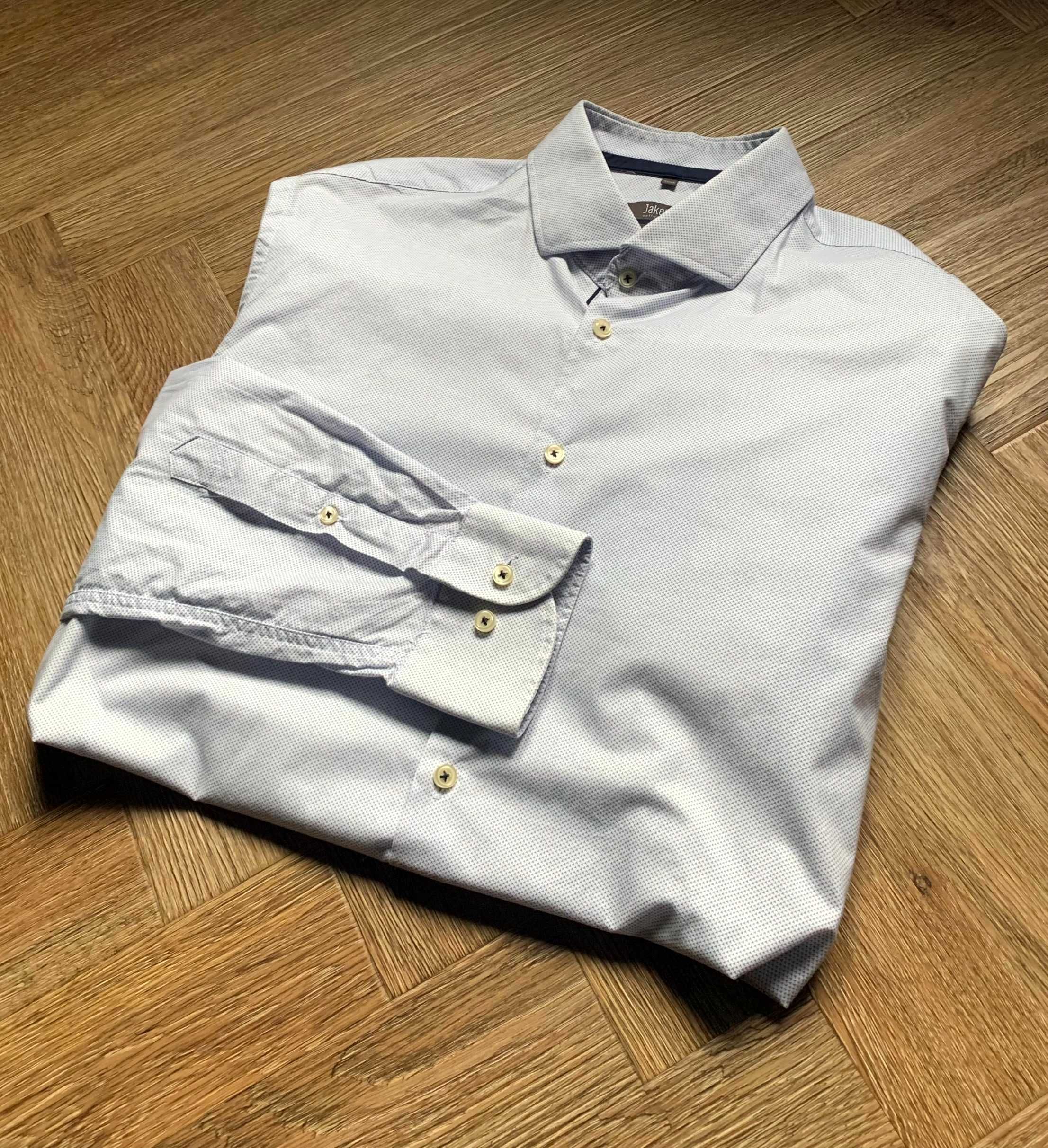 Jake's biała koszula długi rękaw slim fit 100% bawełna 41/42 stan BDB
