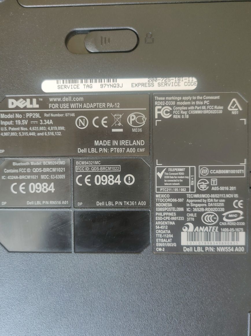 Ноутбук Dell Inspiron 1525 Intel T3200(2 ядр) ОЗУ 2 Гб HDD 160Гб
