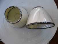 2 Abajures Branco 15cm Novos
