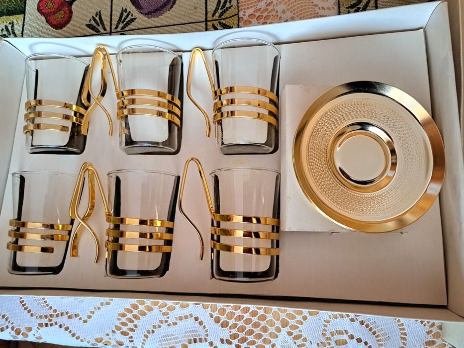 Zestaw szklanek vintage produkcja Czechosłowacja