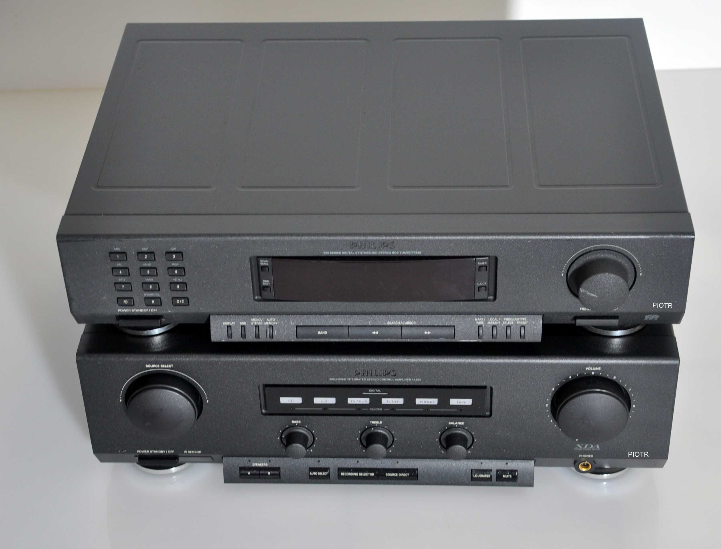 Zestaw stereo audio wzmacniacz i tuner Philips z serii 930.