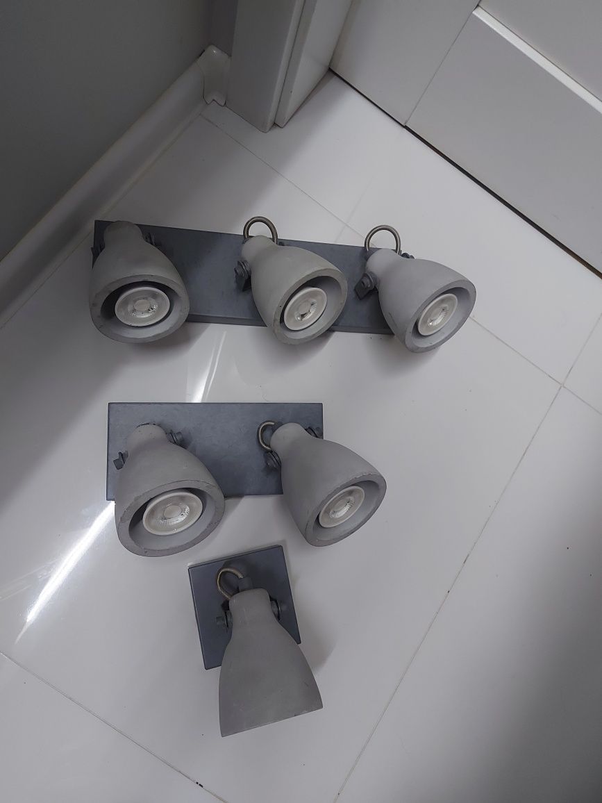 Lampy imitacja beton , Concrete - Trio Leuchten zestaw 3 szt