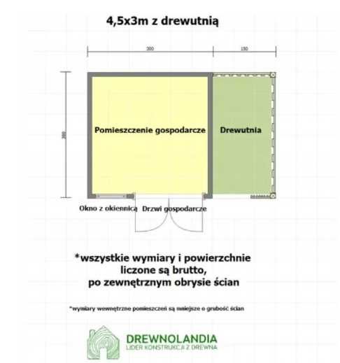 Domek Narzędziowy KP 450cm x 300cm