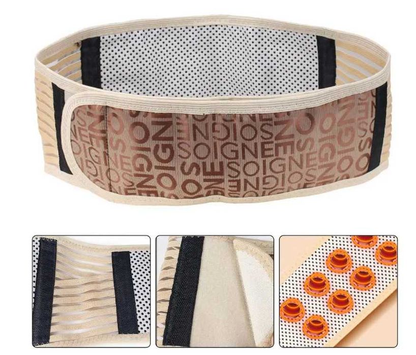 Турмалиновый согревающий пояс с магнитами для поясницы