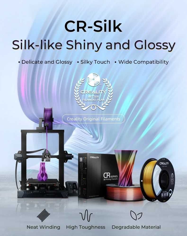 Creality Silk PLA-нитка 1,75 мм, пластик PLA для 3D-принтера