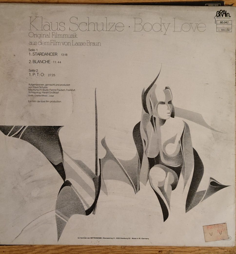 Oryginalna płyta winylowa Klaus Schulze BODY LOVE