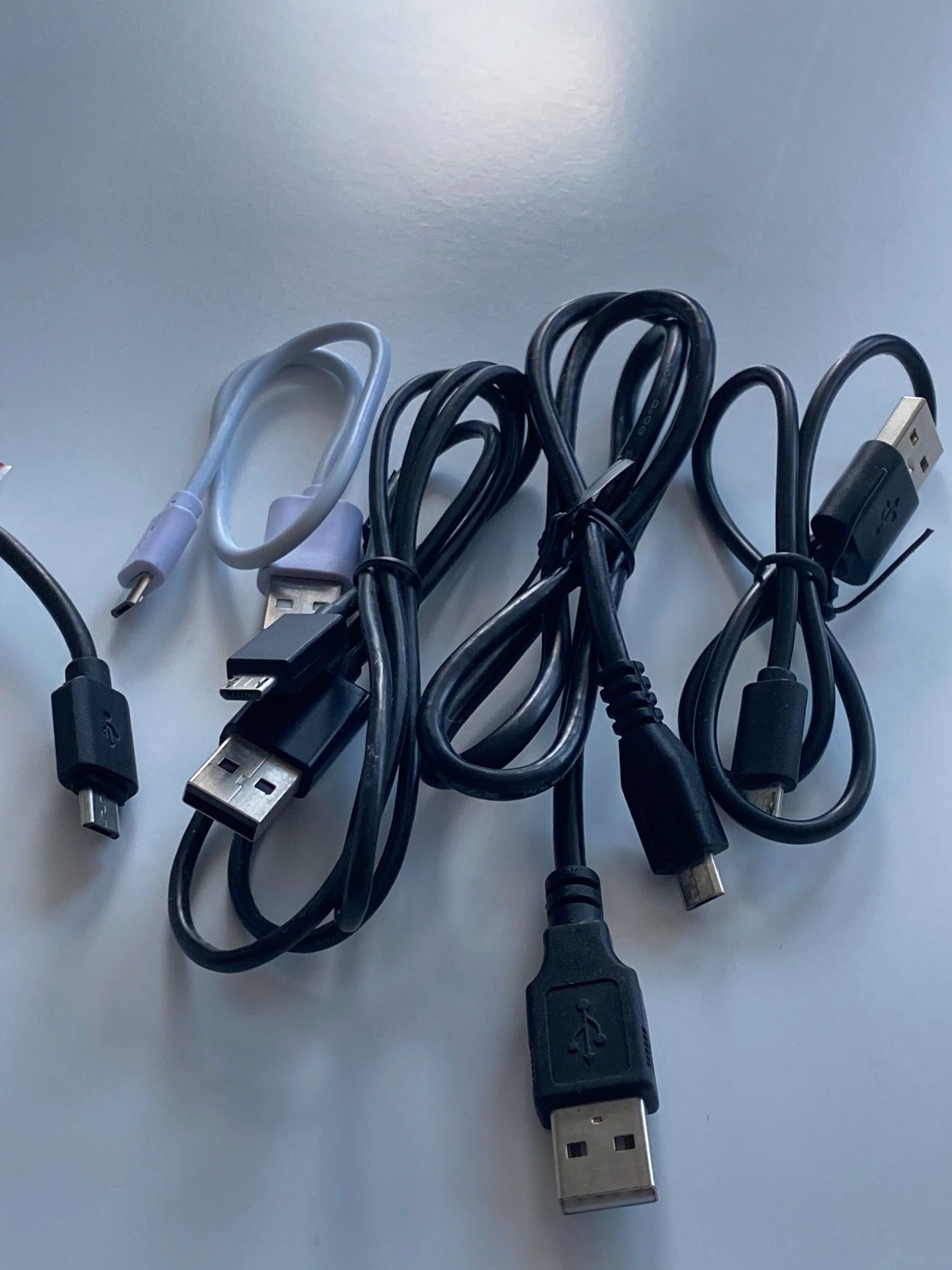 kabel przewód 5 szt kabli przewodów microUSB + 1 gratis