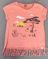 Różowy T-shirt dla dziewczynki z krótkim rękawem rozm. 134 8-9 lat
