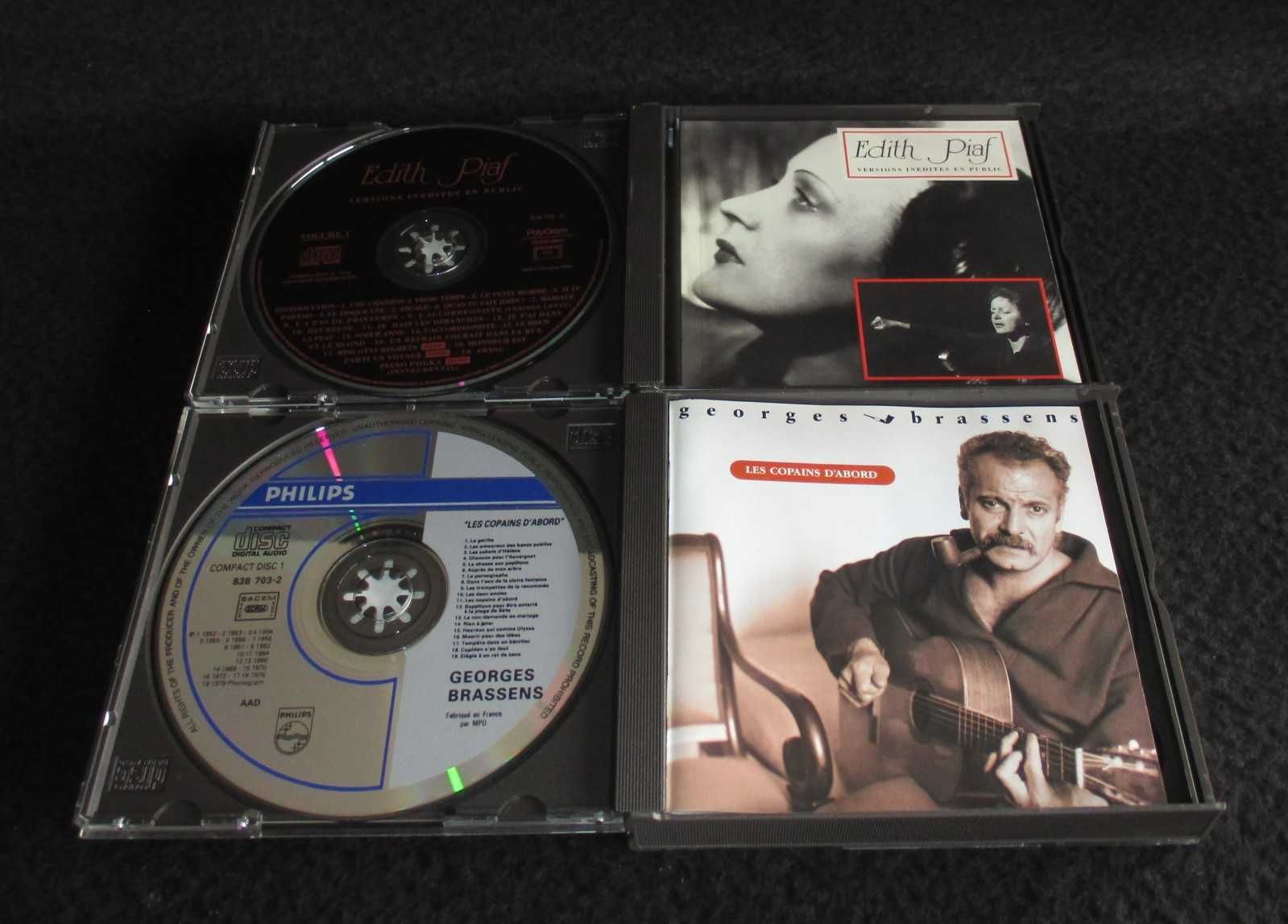 Conjunto de CD Música Francesa Piaf Dassin Aznavour Brassens