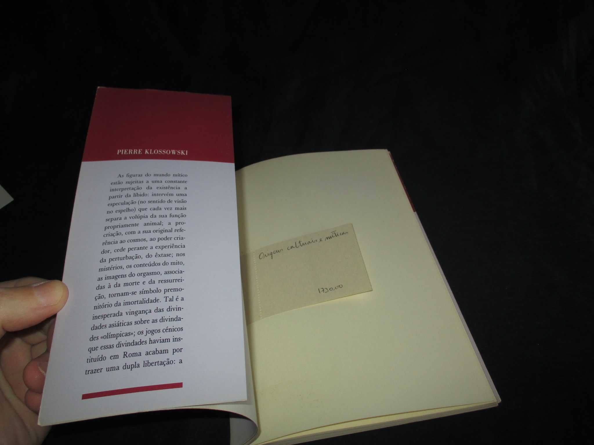 Livro Origens Culturais e Míticas de um certo Pierre Klossowski