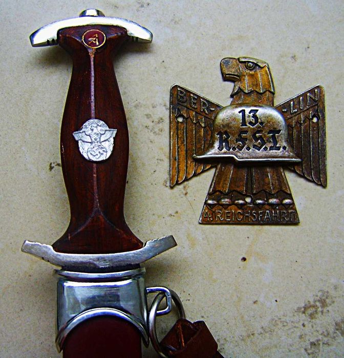 Kordzik Policji SA Gestapo 3 Rzesza 1941 r +Odznaka Orzeł Berlin