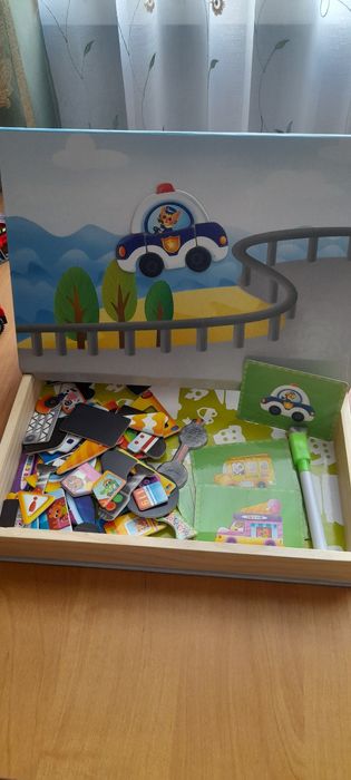 Магнитные пазлы с доской для рисования